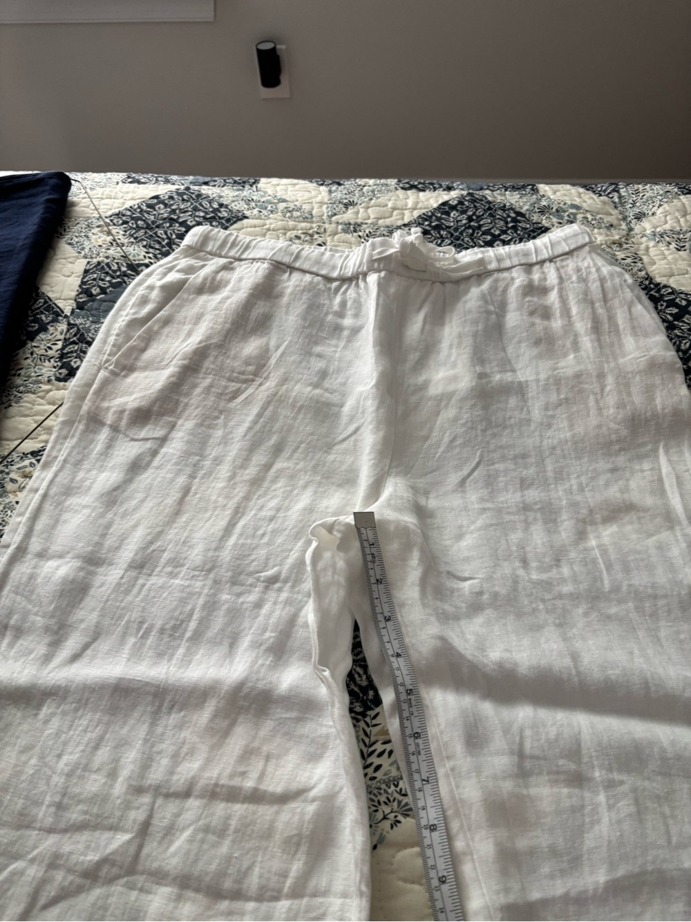 Vineyard Vines Women’s White Linen Wide-Leg Pants Size: M NWT